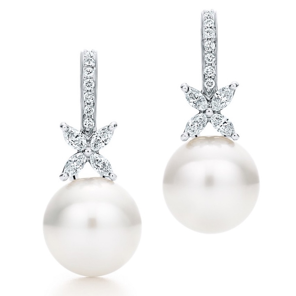 Tiffany & Co. Pearl Diamond Earrings